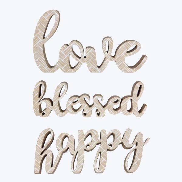 Herringbone Pattern Word Sign - 3 Styles