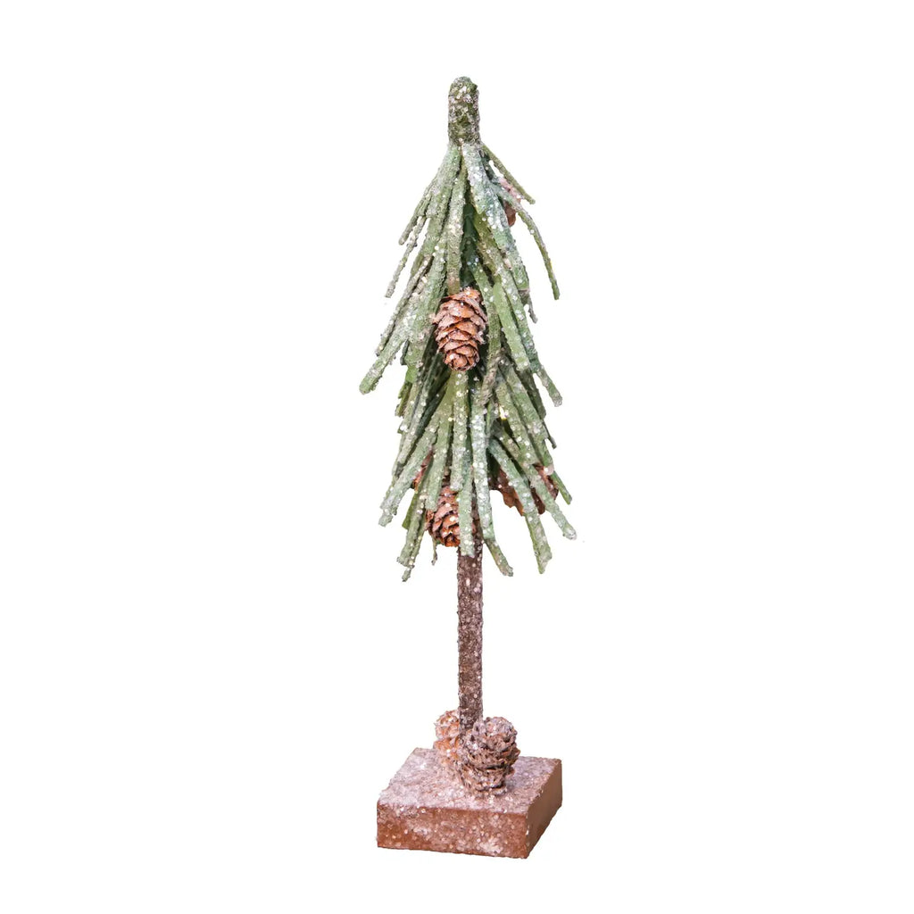 Glittered Pinecones Tree - Large
