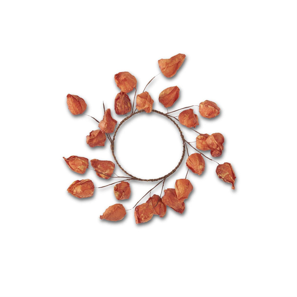Orange Chinese Lantern Candle Ring- 4.5"
