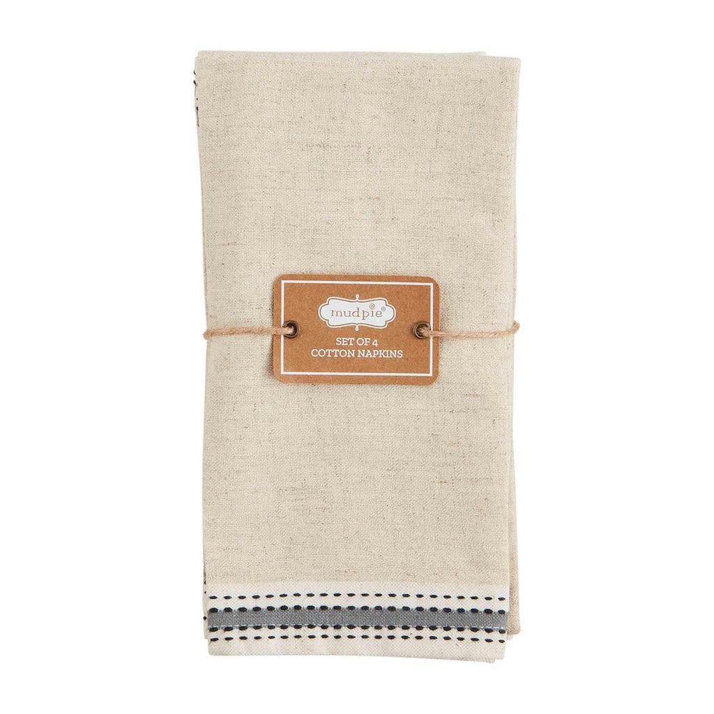 Grey Stripe Napkin Set