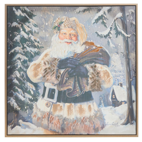 Santa Textured Print