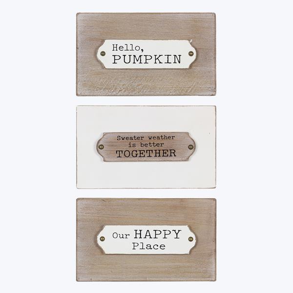Fall Wood Block Sign- 3 Styles