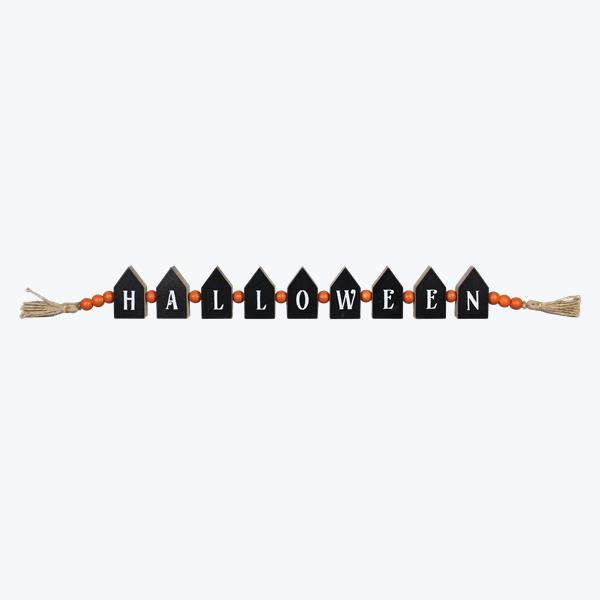 Halloween Garland Sign with Beads