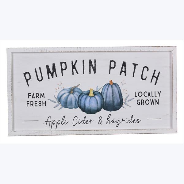 Blue Pumpkin Patch Wall Sign