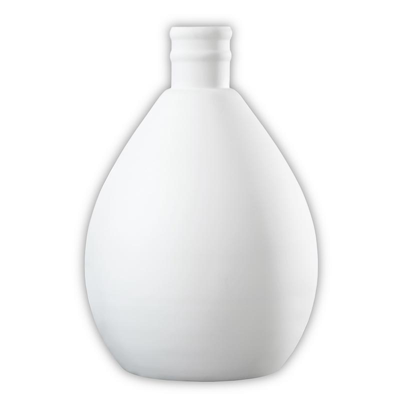 Frannie Matte White Glass Vase