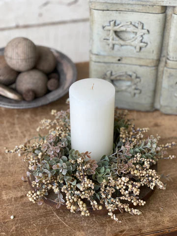 Crispin Berry Candle Ring - Flax