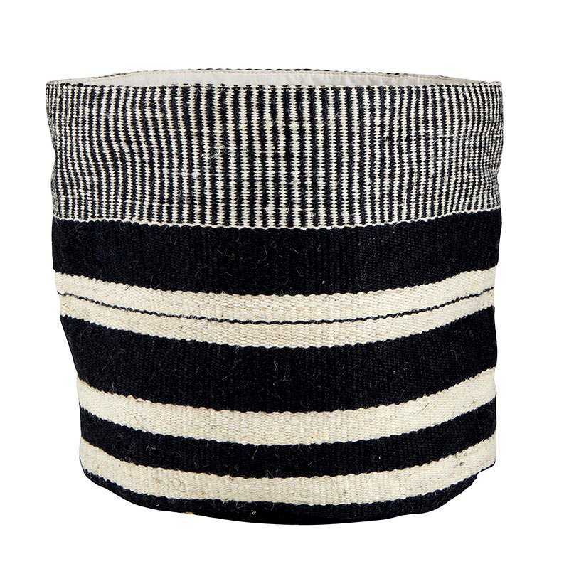 Ashley Jute Black and Cream Basket