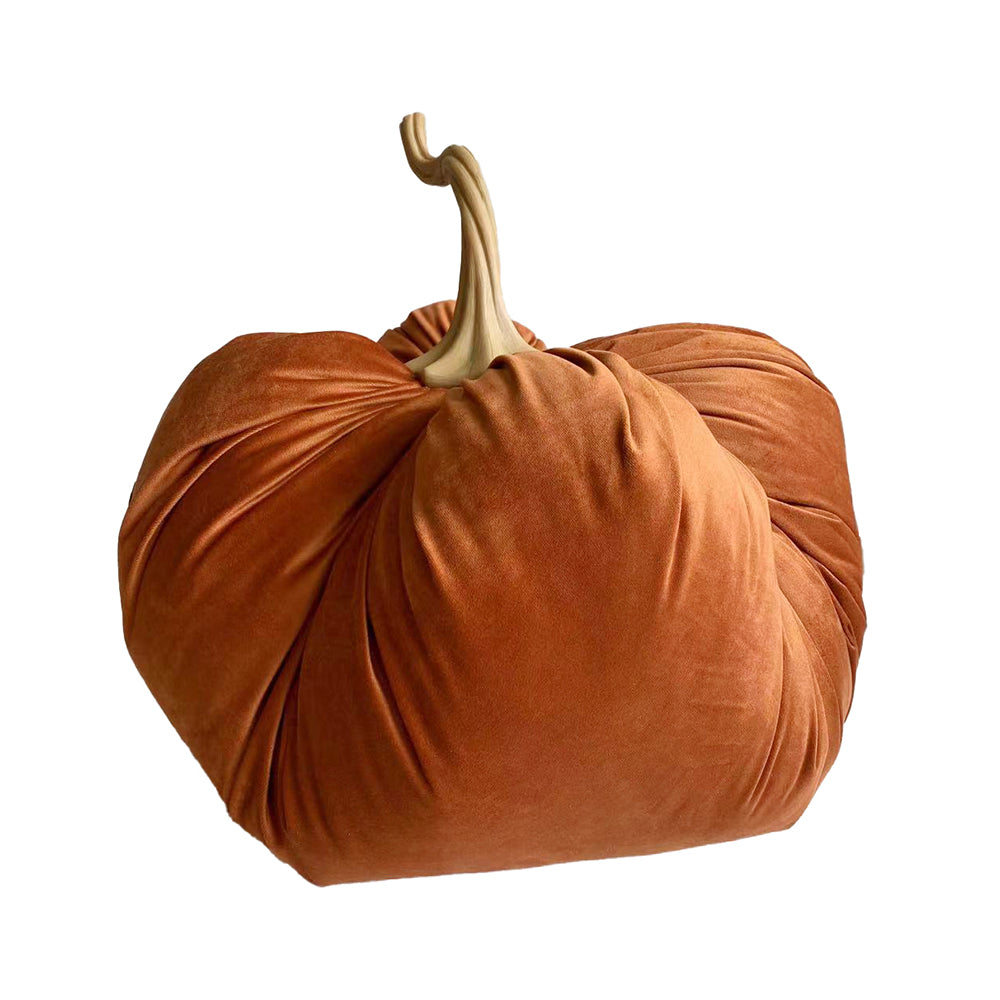 Tucked Orange Velvet Pumpkin