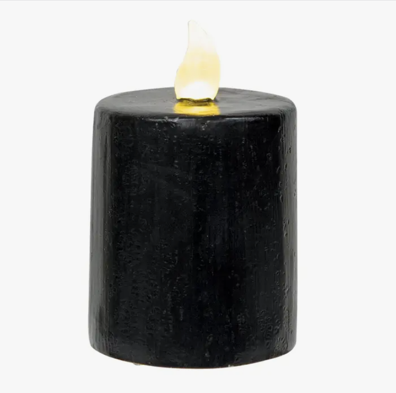 Black Votive Pillar Candle- Large