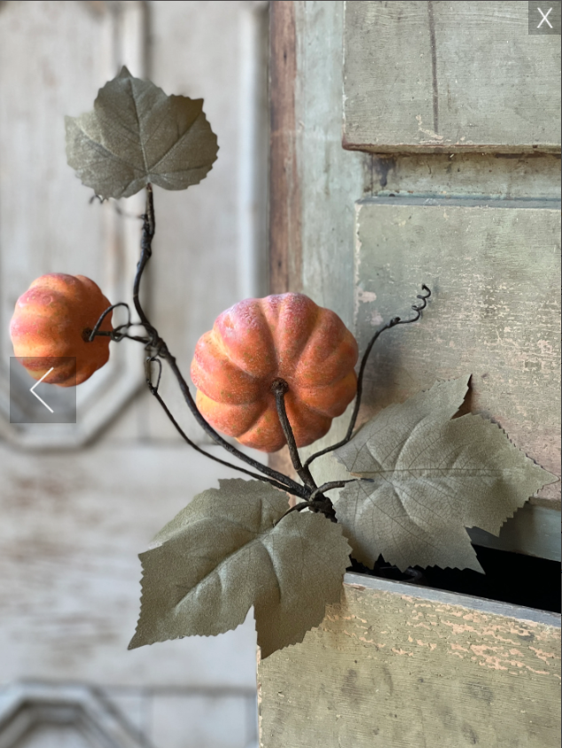 Forked Vine Pumpkins | 16" | Orange