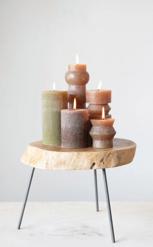 Madre De Cacao Live Edge Wood Slab with Metal Feet