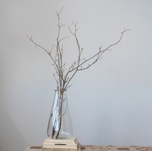 Scarlet Hand-Blown Vintage Reproduction Glass Vase