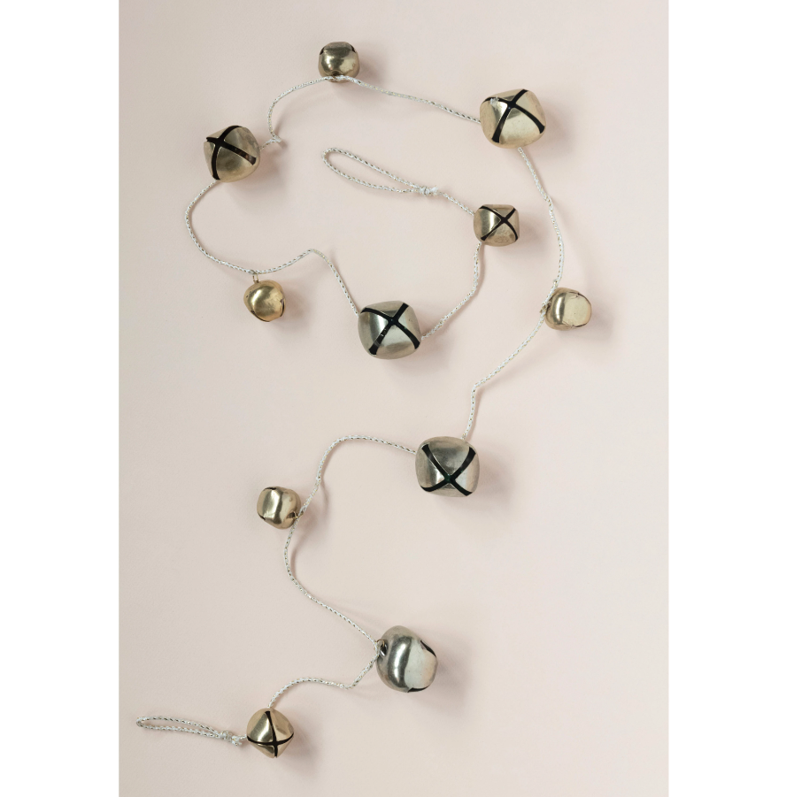 Metal Bell Garland, Gold Finish