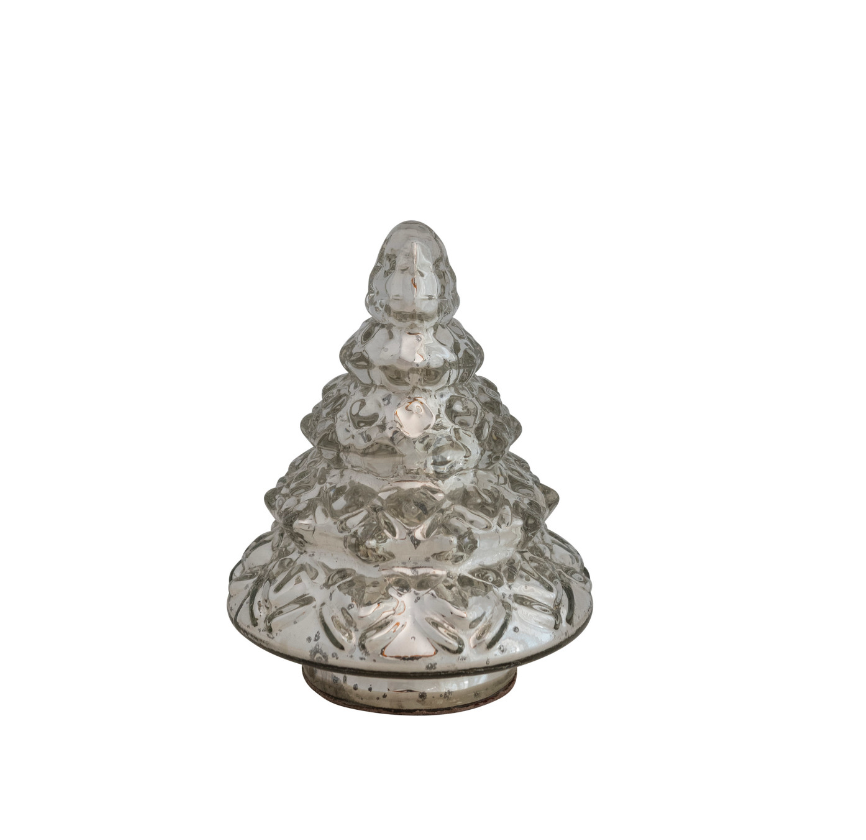 Mercury Glass Tree, Silver Finish