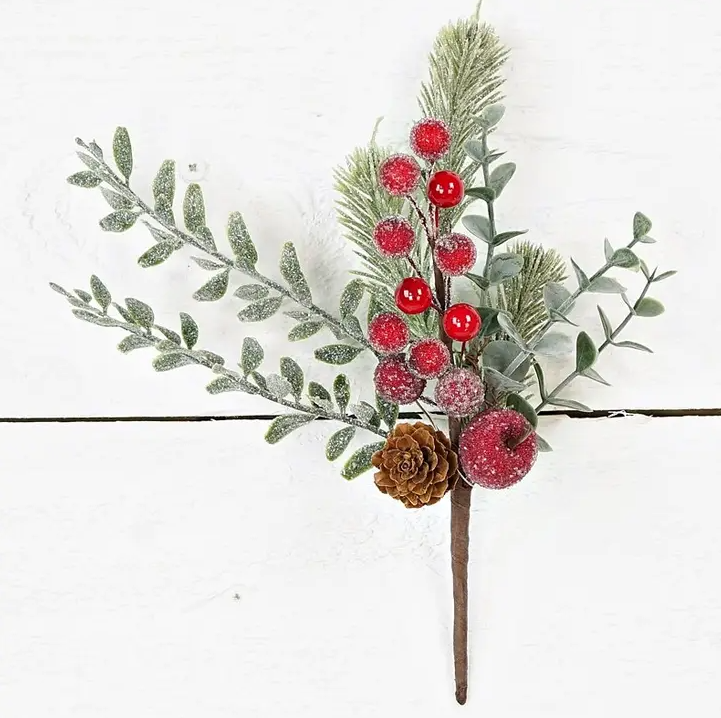 Crabapple Sparkle Holiday Pick