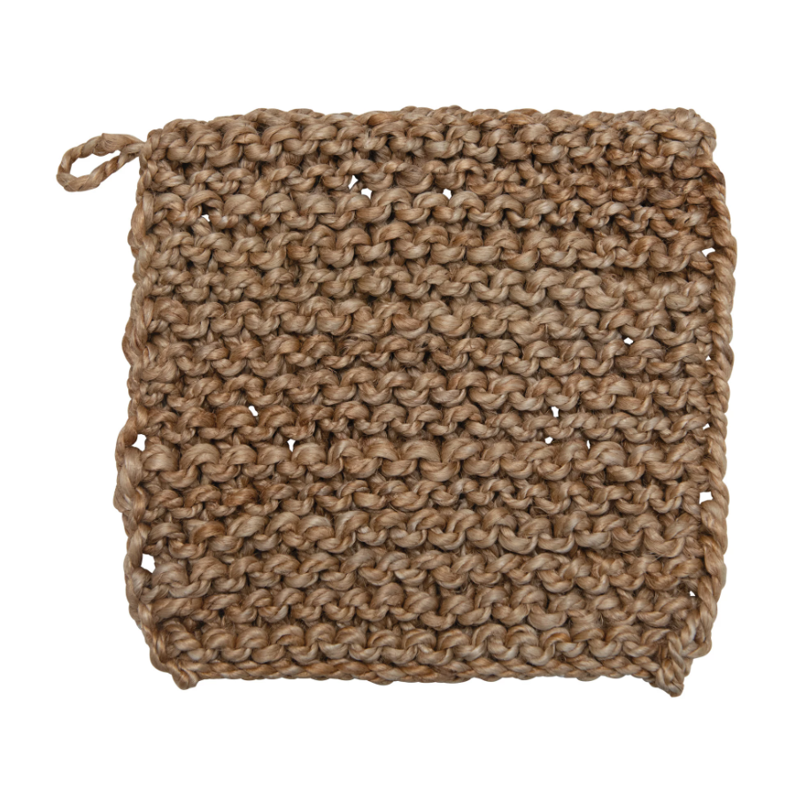 Jute Crocheted Pot Holder