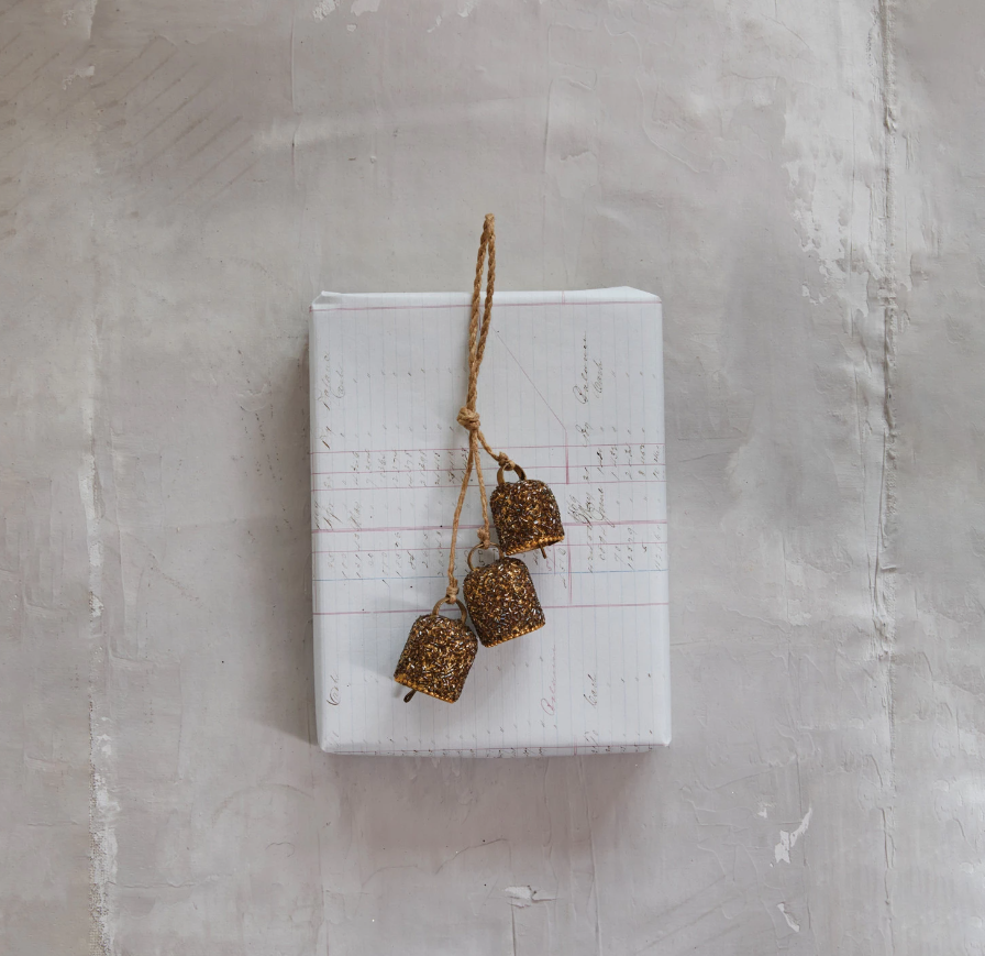 Metal Bells w/ Glass Beads
