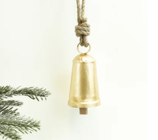 Gold Holiday Bell - Large