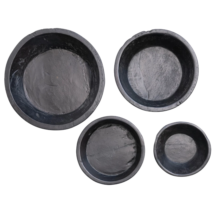 Reclaimed Black Wood Bowl