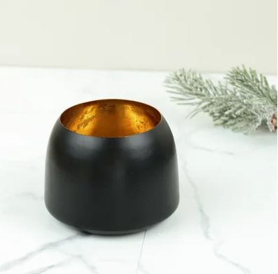 Matte Black Candle Holder- Large