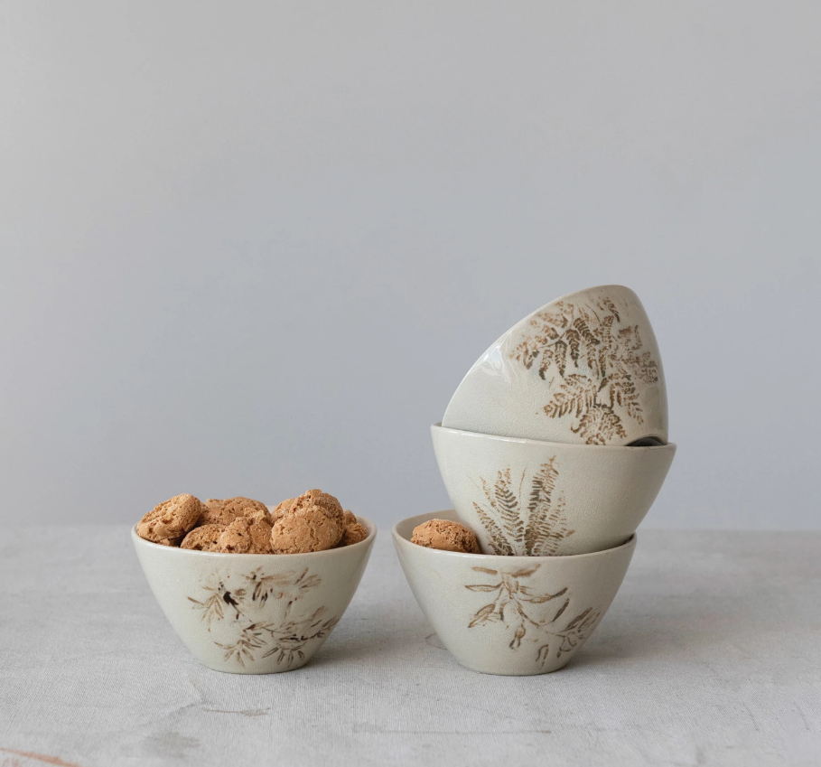 Botanical Stoneware Bowl