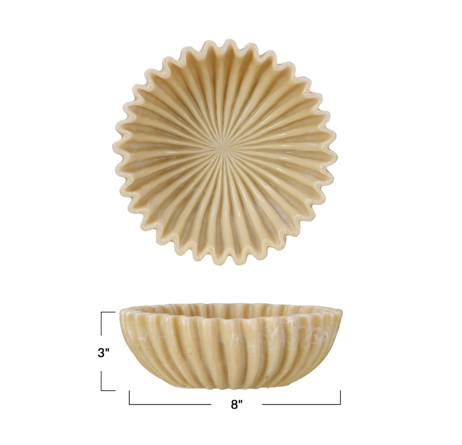 Ivory Fluted Bowl