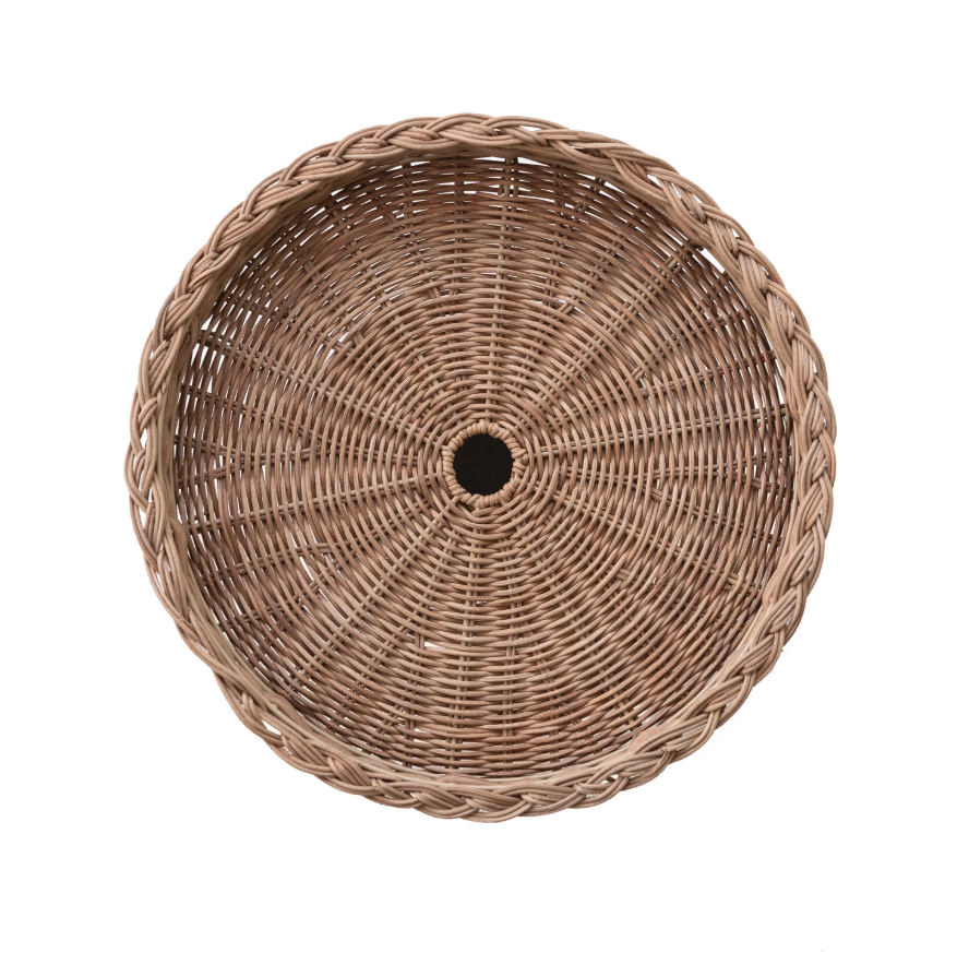 Woven Rattan Pedestal