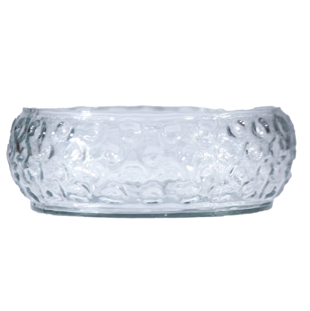 Inverted Hobnail Clear Glass Dish