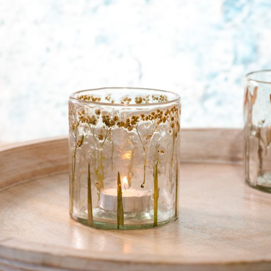 Pressed Baby's Breath Hurricane Jar