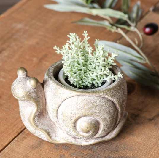 Snail Cement Planter