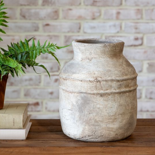 Antique Taupe Jug Vase