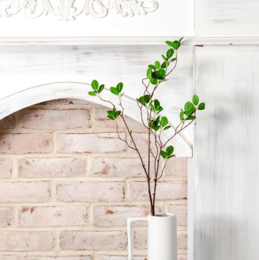 Faux Green Leaf Branch