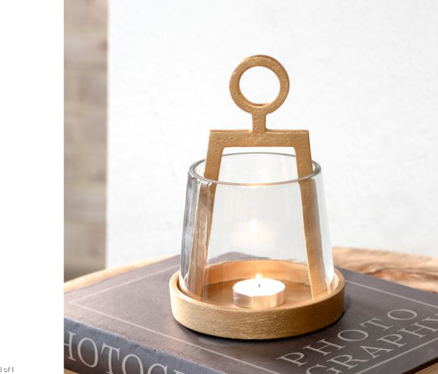 Gold Glass Mini Lantern