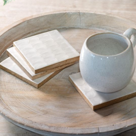 Scallop Wood Coasters