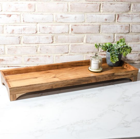 Charlie Rectangle Wood Tray