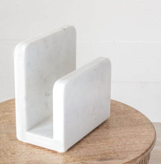White Marble Napkin Holder