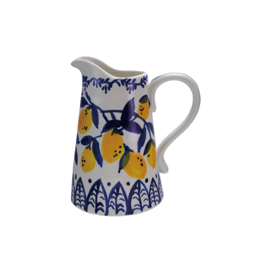 Hand Painted Lemon Pitcher