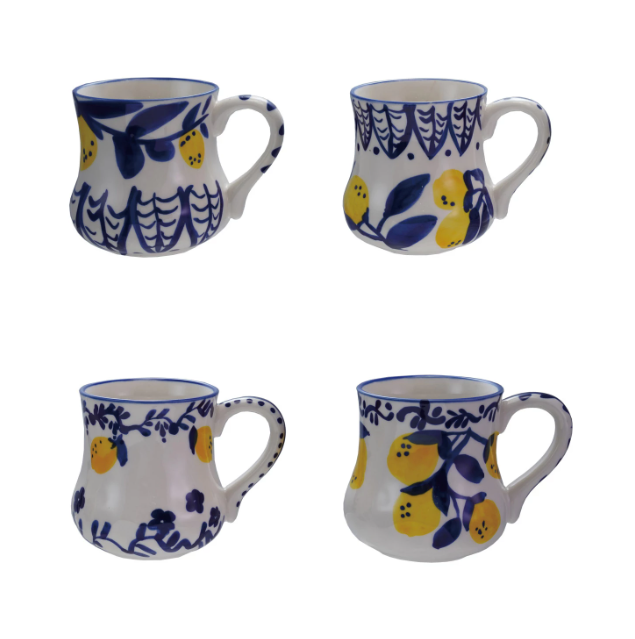 Hand Painted Lemon Mug - Style will Vary