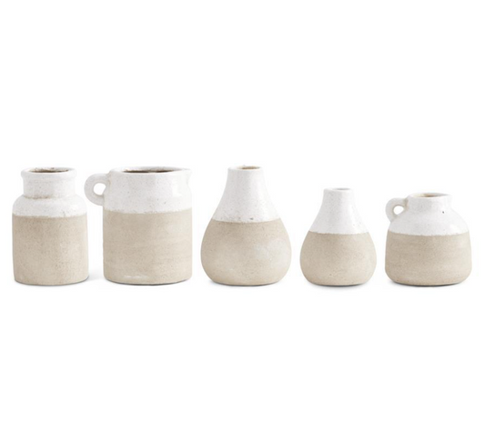 Ceramic Pots with Glazed Top - 5 Styles