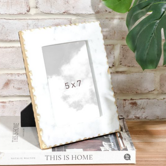 Gold Foil Edge Marble Frame - 5 x 7