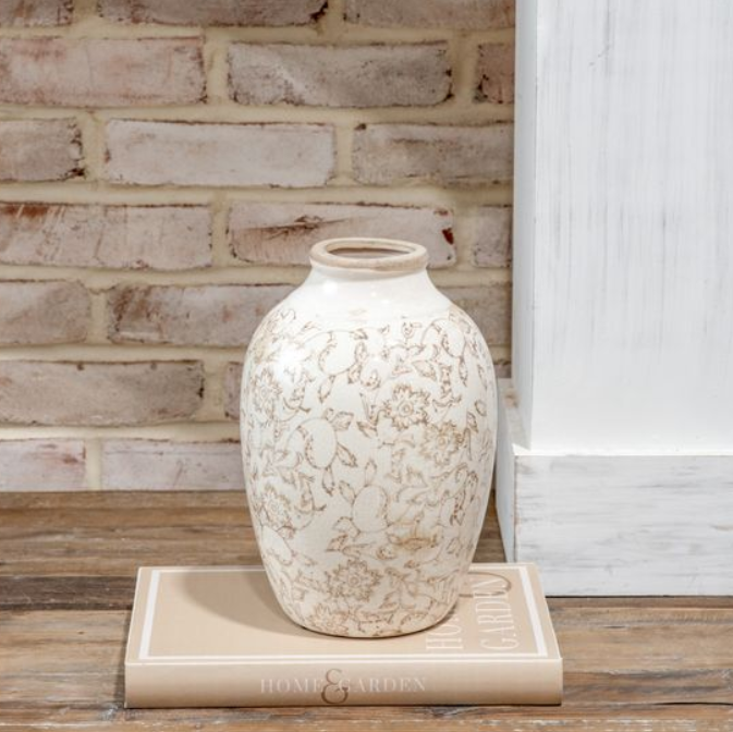 Susan Beige Heirloom Vase