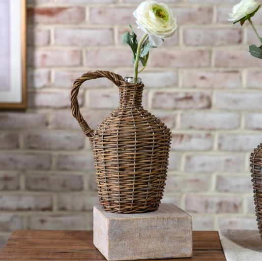Willow Wrapped Bottle Vase