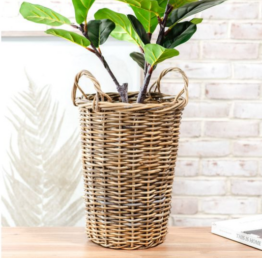 Amanda Wicker Basket with Handles