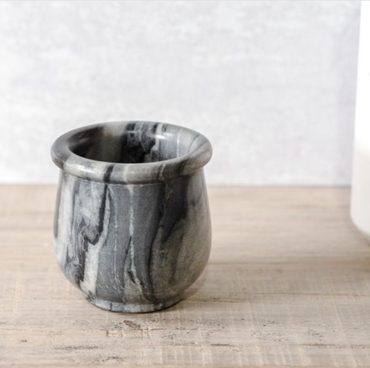 Black Marble Pot
