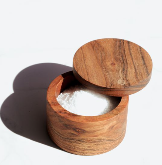 Acacia Wood Salt Cellar