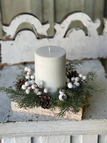 Dazzleberry Cypress Candle Ring - Flurry