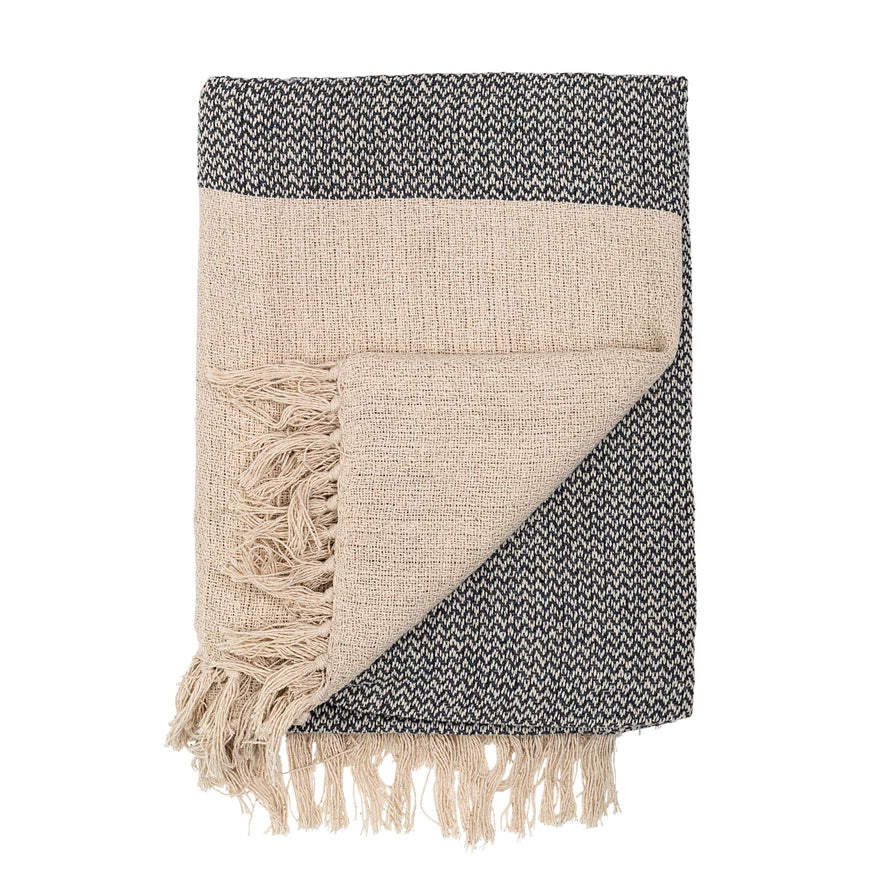 Angie Grey and Cream Throw