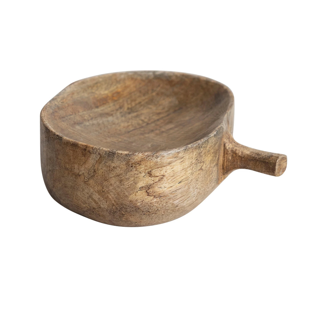 Wood Pumpkin Shaped Bowl