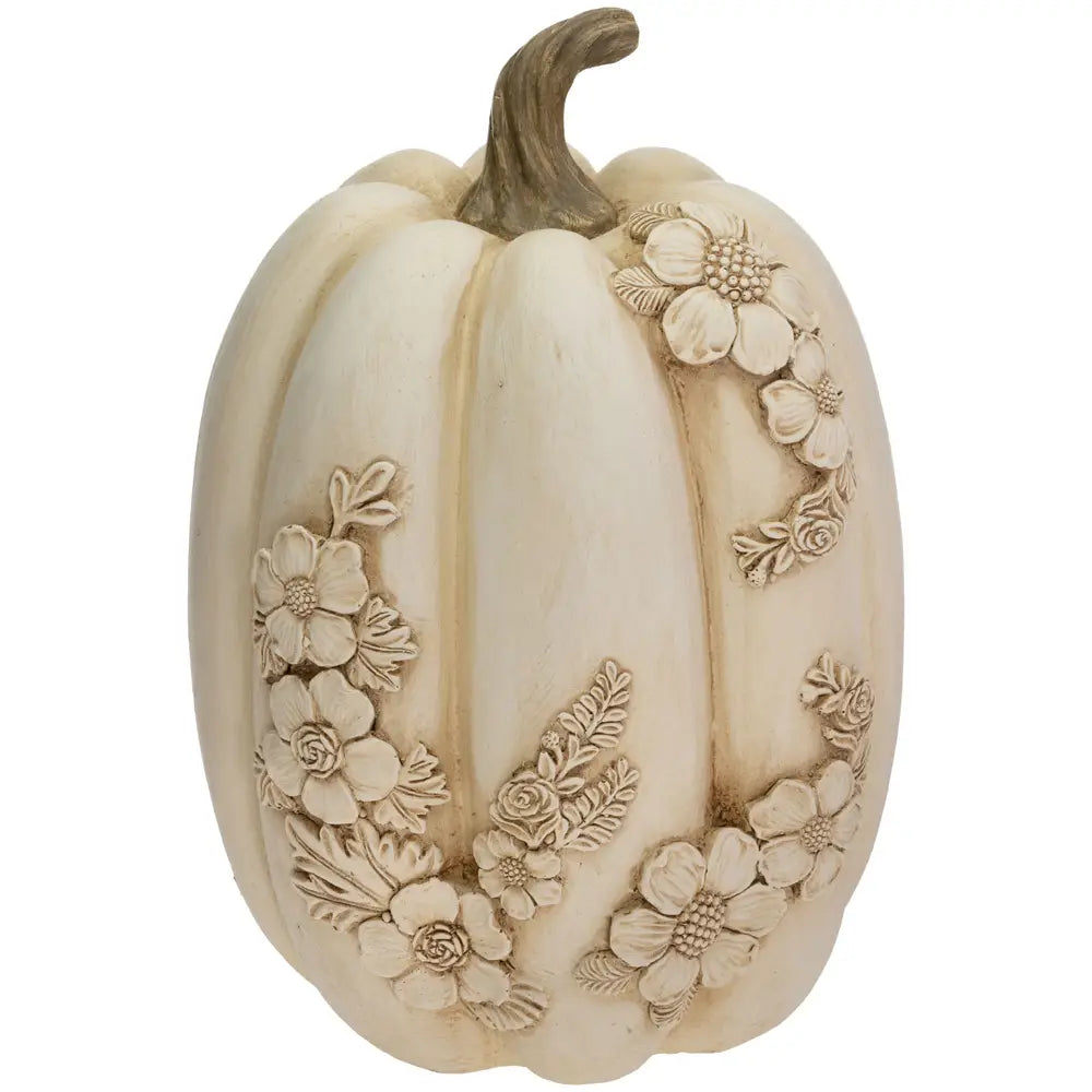 Large Floral Embossed Pumpkin