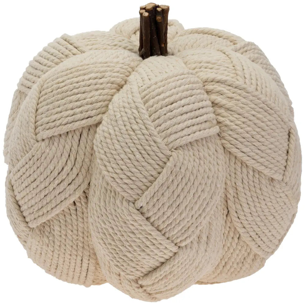 Cream Woven Pumpkin - Large